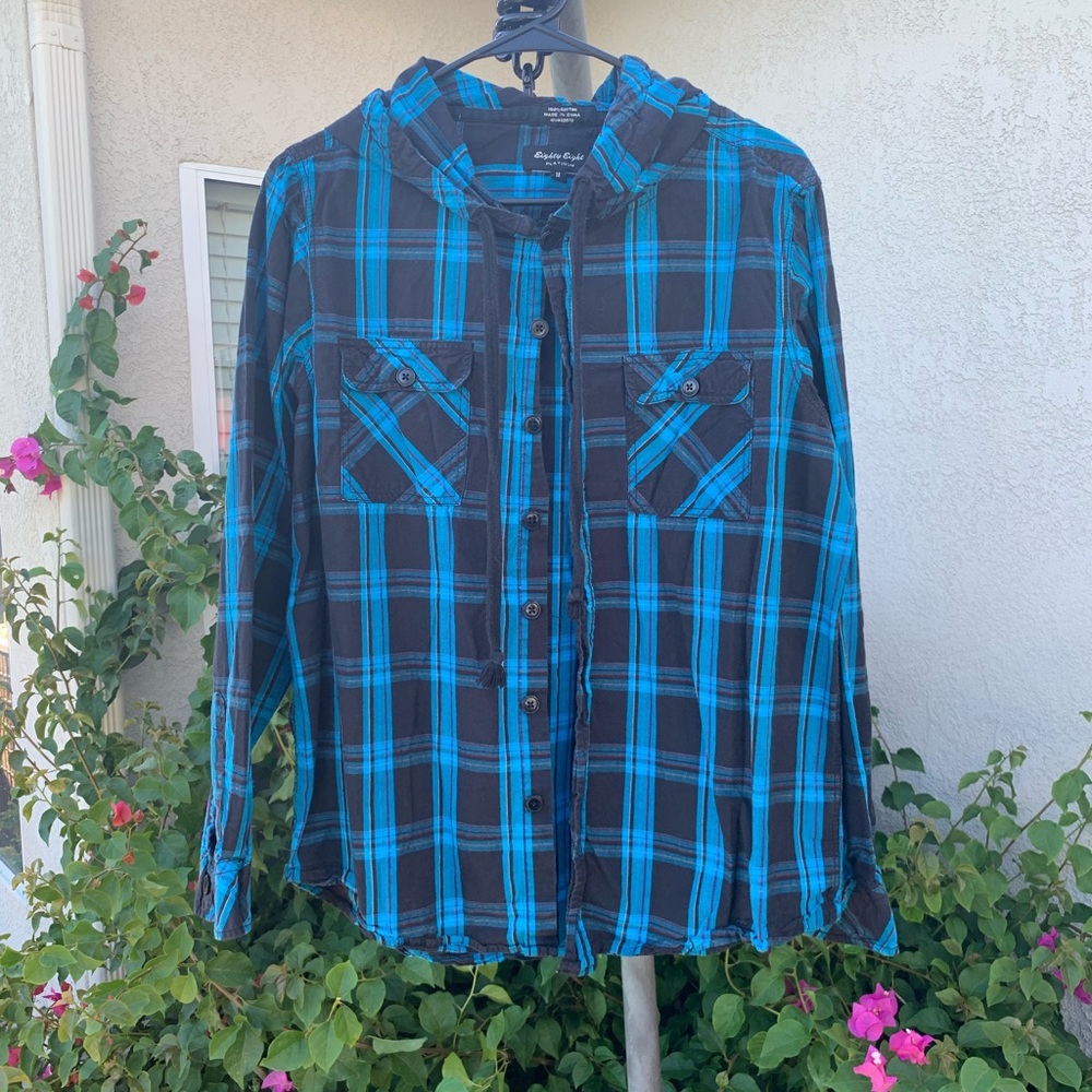 ❌SOLD❌MENS BUTTON DOWN PLAID LONG SLEEVE SHIRT